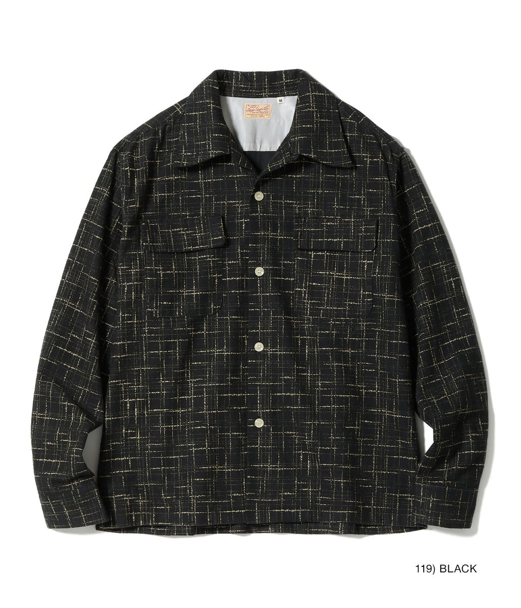 Mid 1950s Style Flannel Sports Shirt “SPLASH” - BLACK