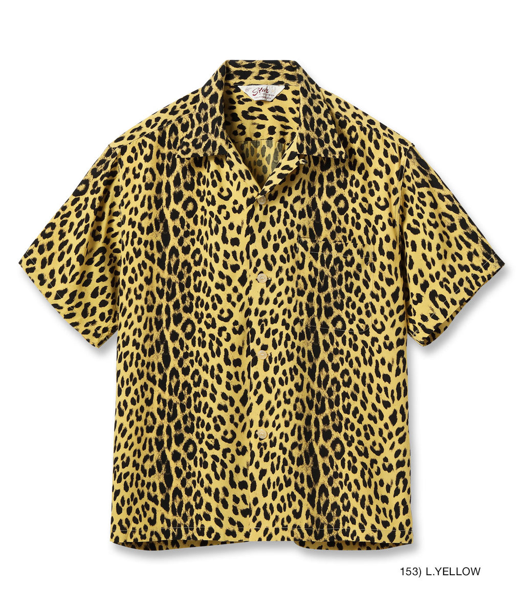 HIGH DENSITY RAYON OPEN SHIRT “LEOPARD” - L.YELLOW