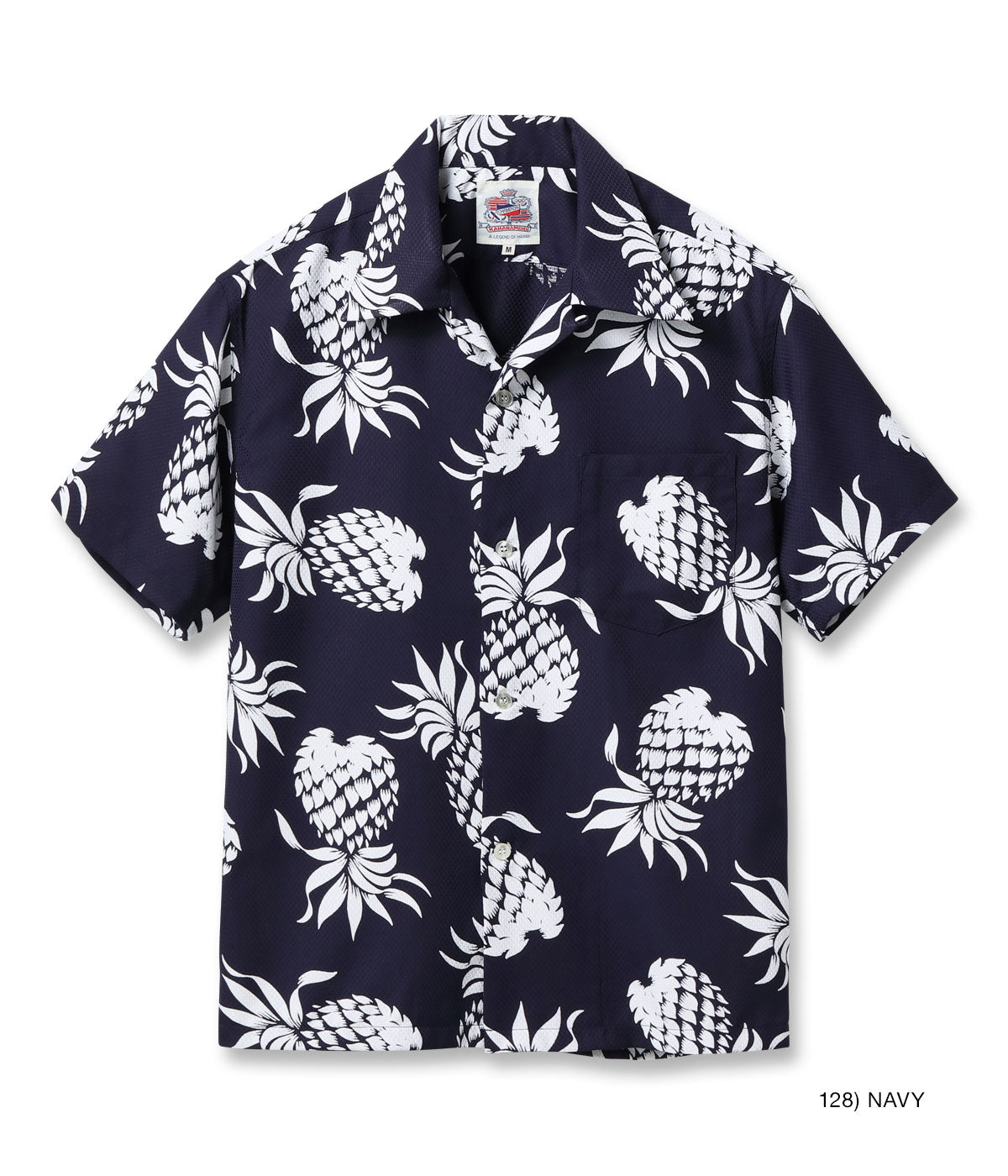 DUKE KAHANAMOKU COOLMAX® HAWAIIAN SHIRT “DUKE'S PINEAPPLE” - NAVY