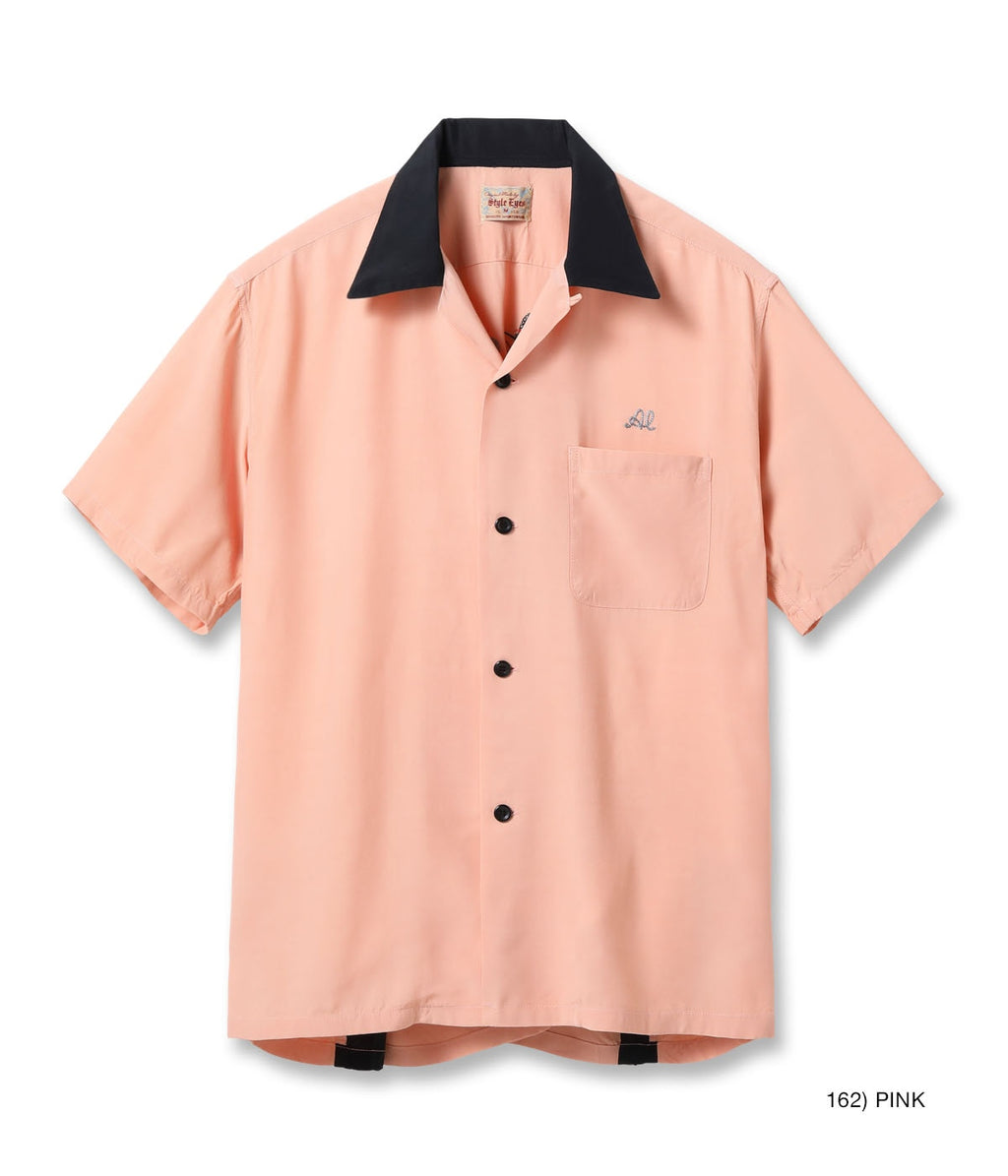 RAYON BOWLING SHIRT “JAX BEER” - PINK