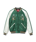 Mid 1950s Style Acetate Souvenir Jacket “EAGLE & TIGER” × “ROARING TIGER” - GREEN