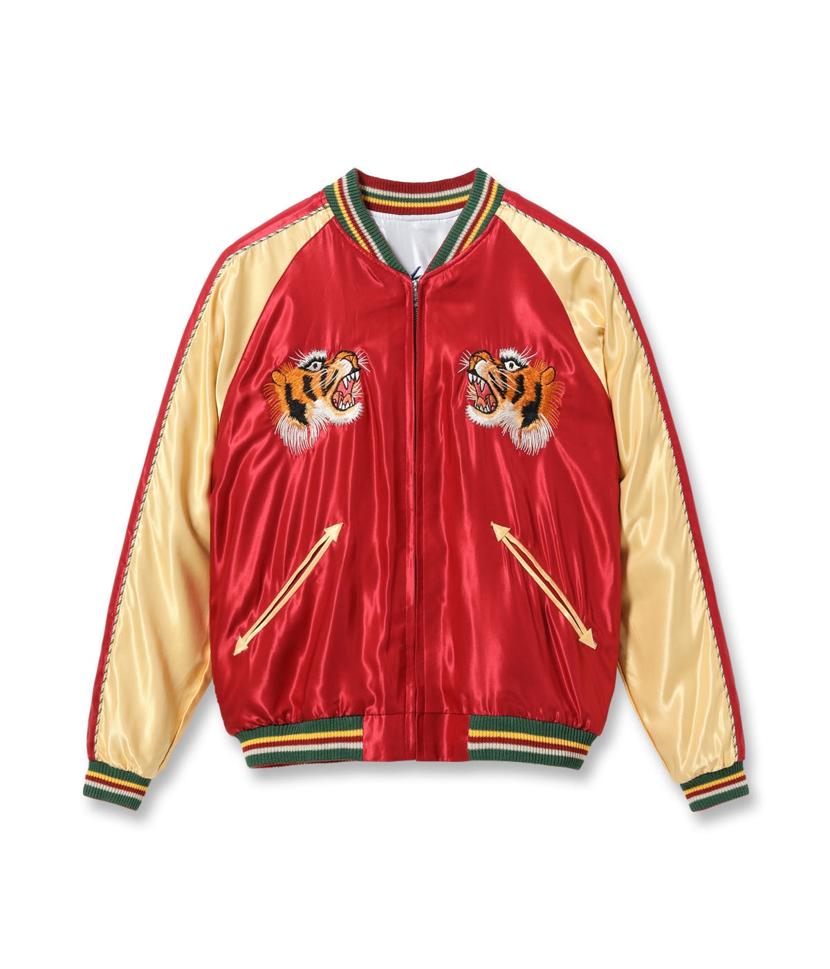 Mid 1950s Style Acetate Souvenir Jacket “EAGLE” × “BLUE TIGER” - WINE