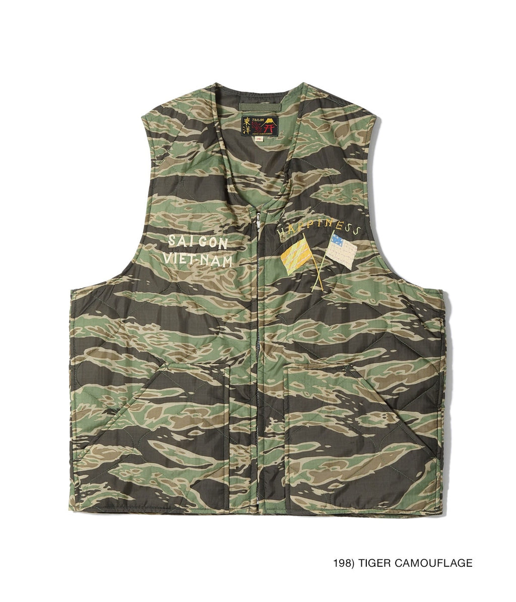 Early 1960s Style Vietnam Liner Vest “VIET-NAM TIGER” - TIGER CAMOUFLAGE