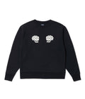 SUKA CREW SWEAT EMBROIDERED “SKULL & SNAKE” - BLACK