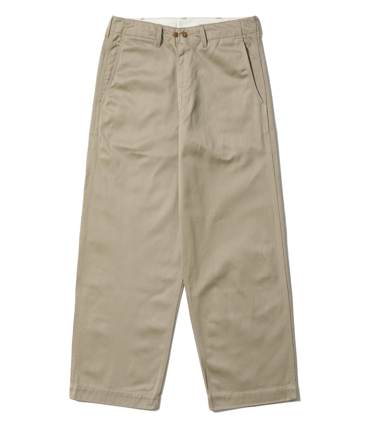 MODUCT BAGGY TROUSERS, COTTON, KHAKI, TYPE-Ⅰ - KHAKI