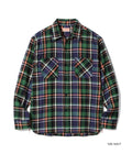 TWILL CHECK WORK SHIRT - NAVY