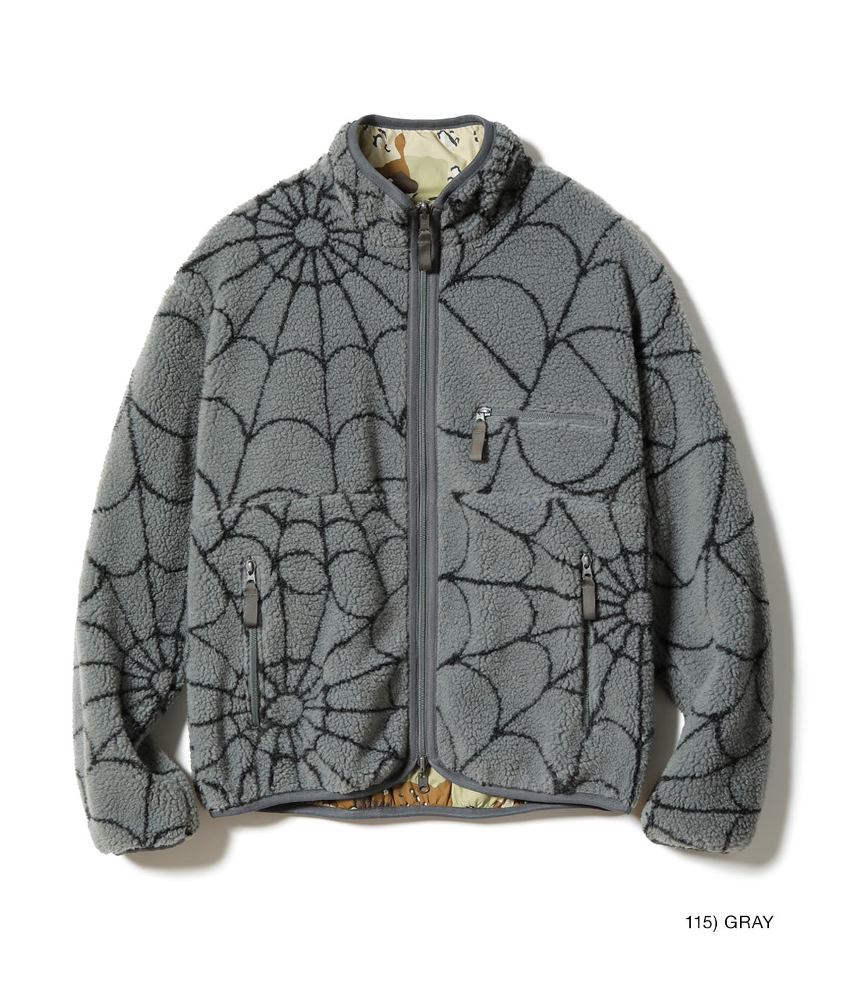 SURFRIDERS REVERSIBLE BOA JACKET - GRAY