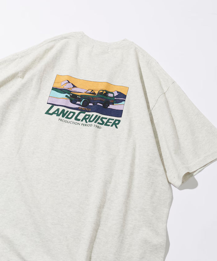 Relaxed Fit Land Cruiser 60 Back Print Short Sleeve Crew Neck T-Shirt