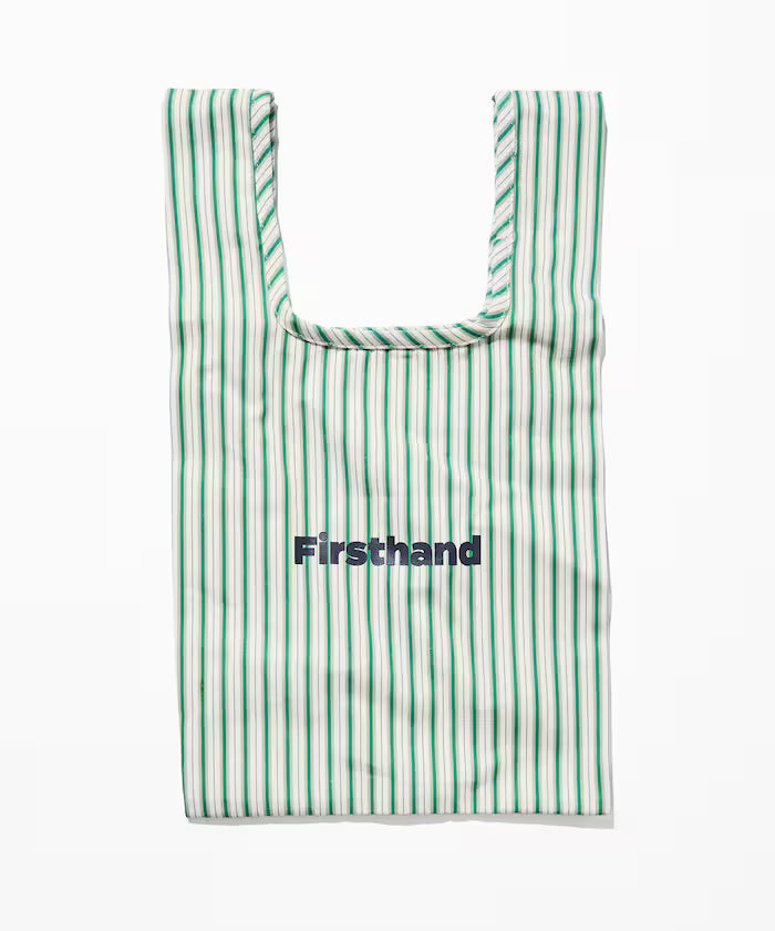Stripe Print Canvas Market Bag