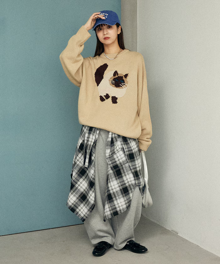Various Cat Design Knit Limited Edition