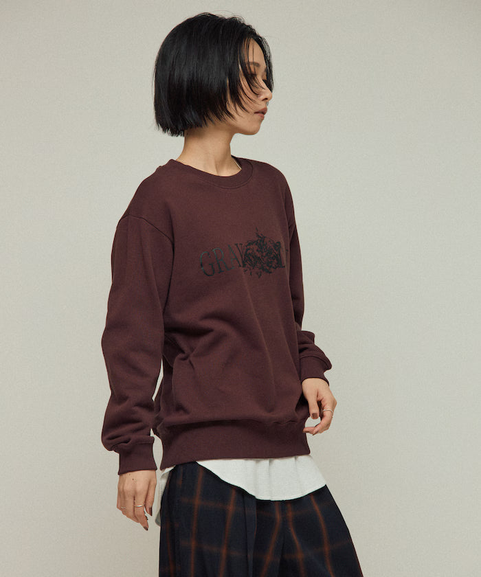 Organic Cotton Animal Logo Print Sweat / CAT / Relaxed Fit / French Terry Sweat