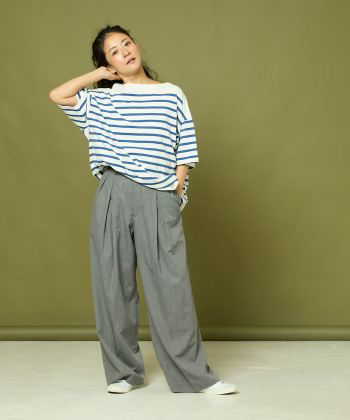 Tuck Wide Slacks Pants