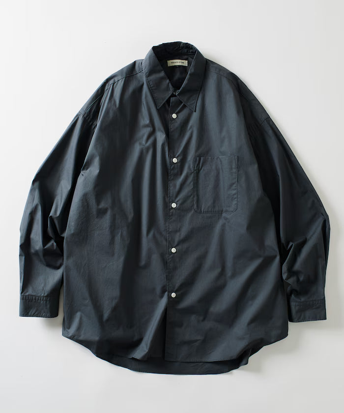Relax Fit Relax Fit Regular Collar Shirt [Limited Edition] - Charcoal Gray