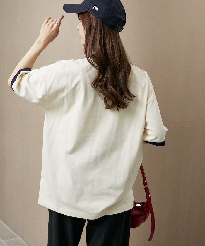 <Functional Material>Mickey Mouse/Sketch Ringer T-Shirt Limited Edition