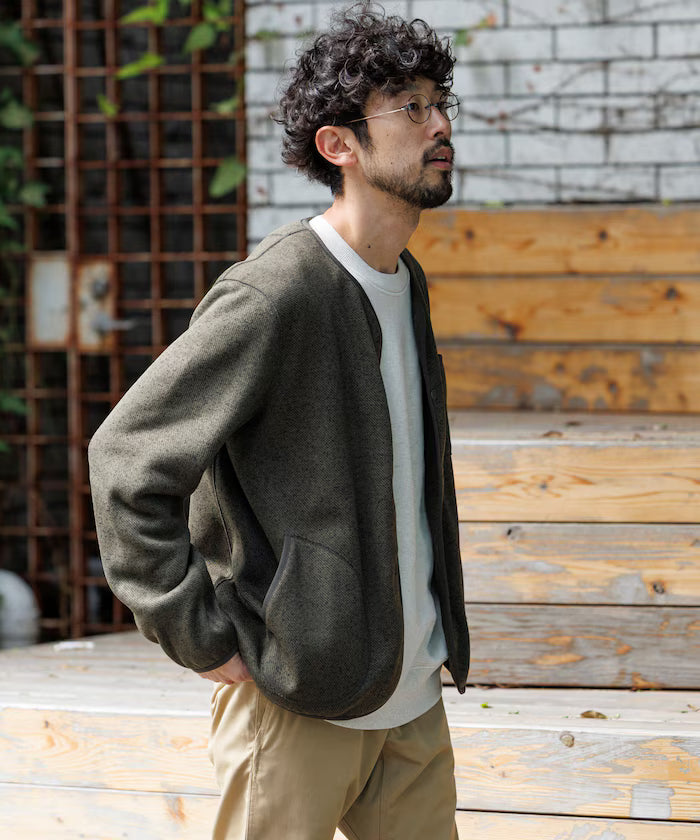 Relaxed Fit Knit Fleece Cardigan
