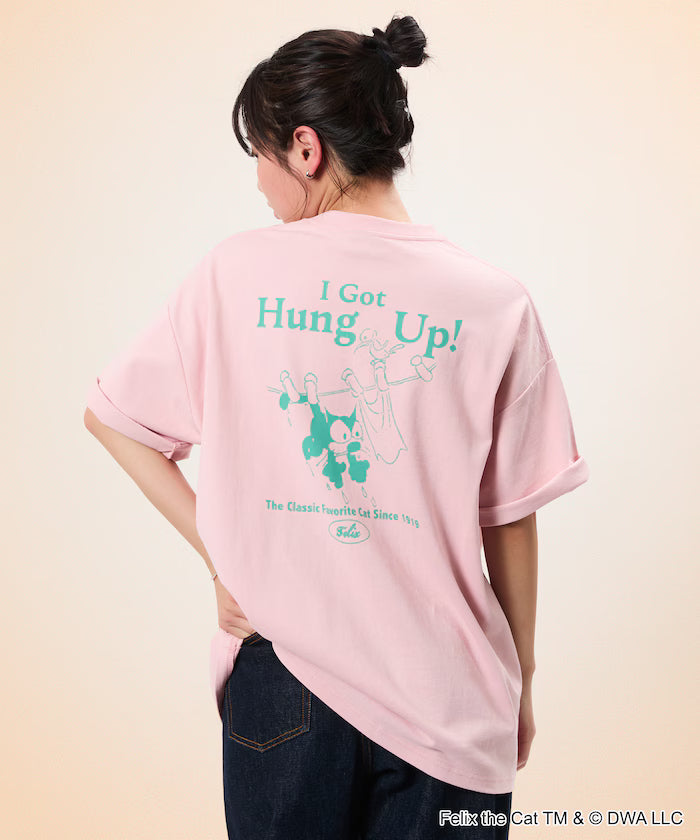 Limited Edition FELIX THE CAT Big Silhouette Back Print Crew Neck T-Shirt