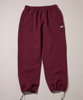 Big Silhouette Cardboard One Point Logo Spindle Sweat Pants - Wine Red