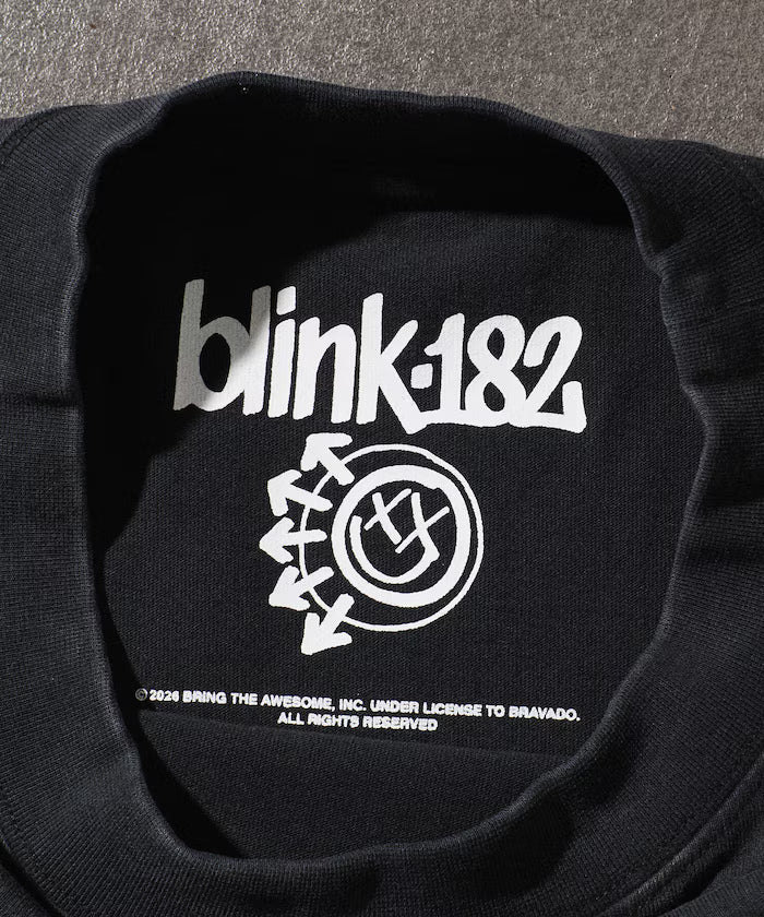 【EXCLUSIVE】BLINK182 alien print Tee / Blink 182 Alien Graphic Print Crew Neck T-Shirt