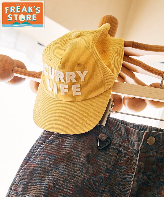 FREAK'S STORE for BEACH & FES Summer Corduroy Felt Logo Cap - Yellow