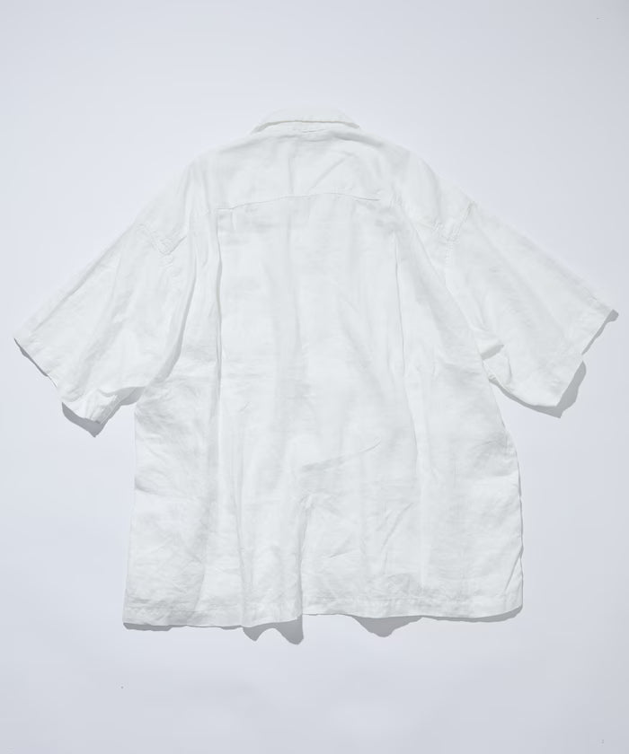 Linen Open Collar Shirt
