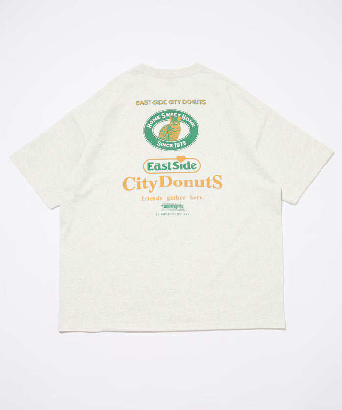 Big Silhouette Back Print Crew Neck T-Shirt / City Dounuts CAT [Limited Edition]