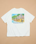 GREENROOM GALLERY × FREAK'S STORE / Greenroom Gallery Exclusively Designed Heather Brown Short Sleeve T-Shirt - White