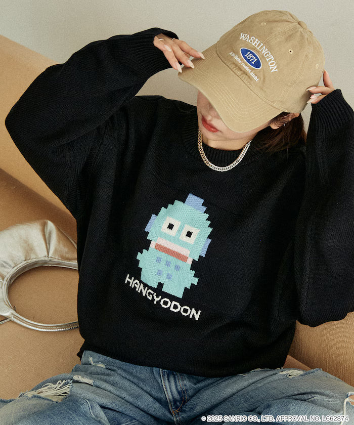 "SANRIO/Sanrio" Pixel Art Jacquard Knit Limited Edition