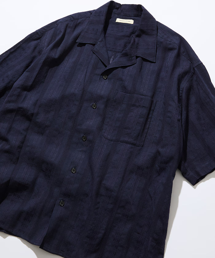 Relaxed Fit Allover Jacquard Open Collar Shirt [Limited Edition]