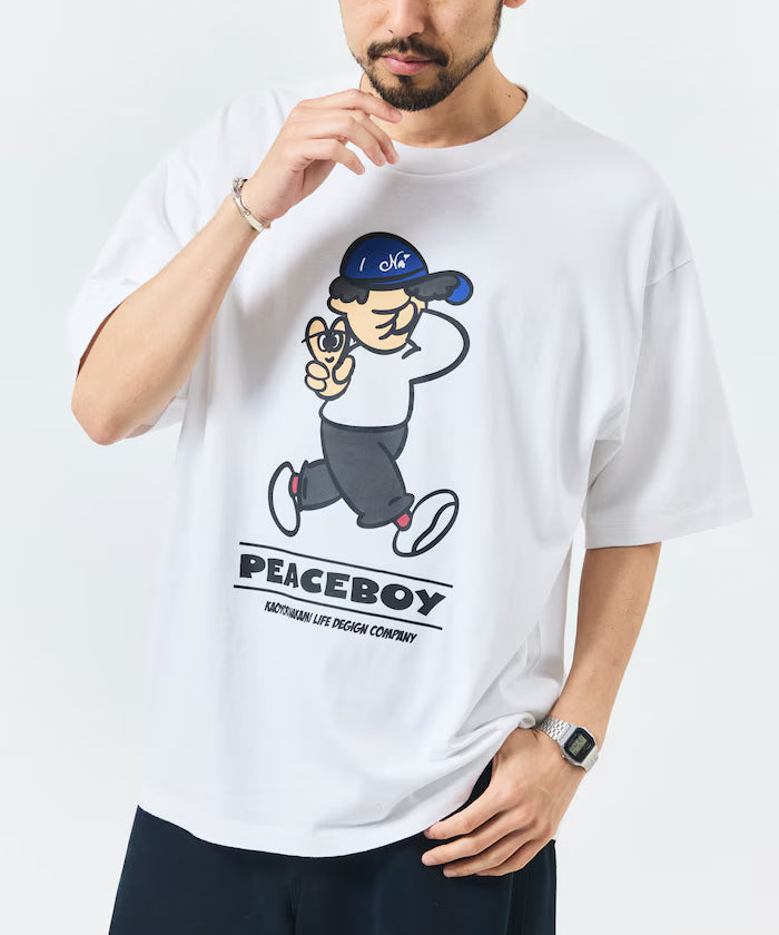 [May 22 12:00 Start of Sales] kaoyorinakami × FREAK'S STORE / Kaoyorinakami Special Order Peace Boy Tee