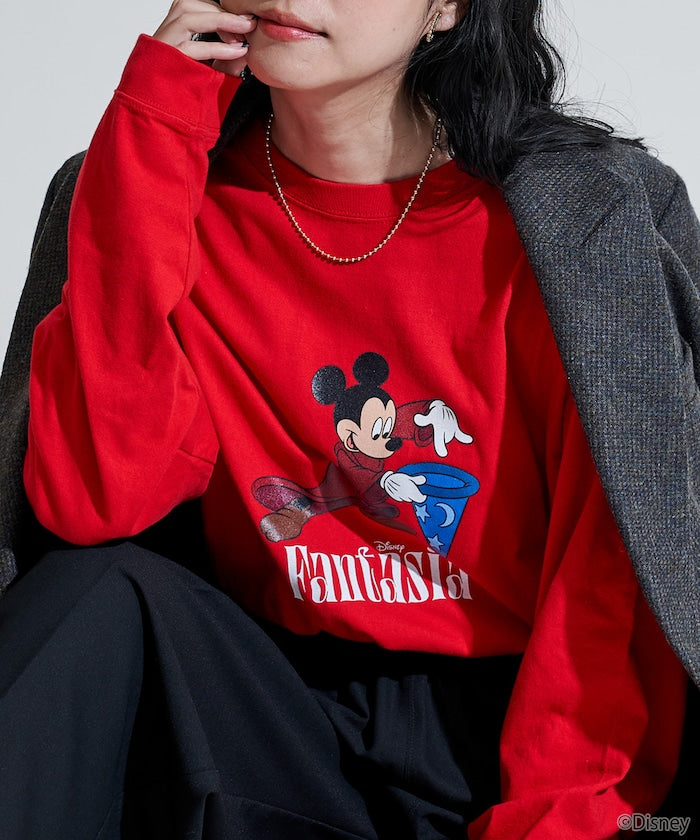 [DISNEY FANTASIA] Big Front Print Long T