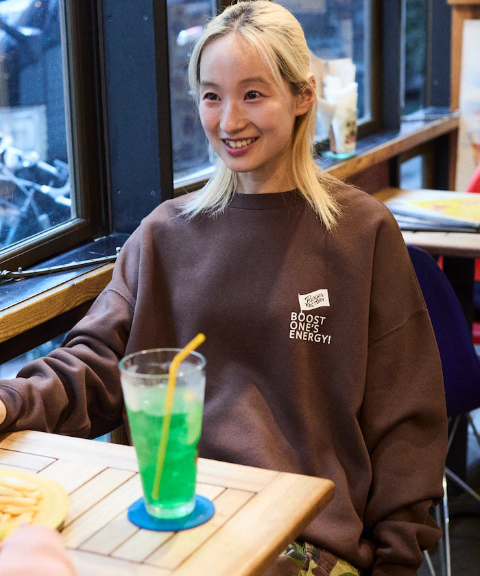 Burger Factory x FREAK'S STORE / Burger Factory Limited Edition Big Silhouette Back Print Crew Neck Sweatshirt [Limited Release]