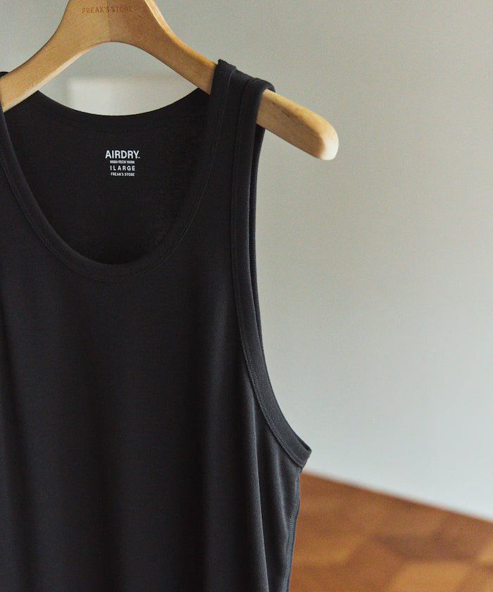 AIRDRY FUNCTIONAL High-Performance Material Ribbed Tank Top / Quick Drying / Heat Shielding