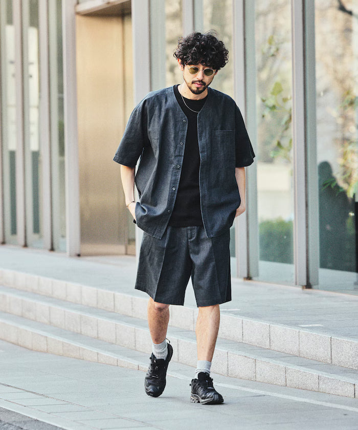 LINEN COTTON EASY SHORT PANTS