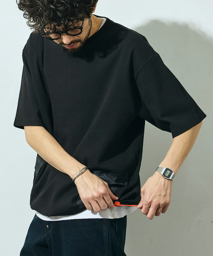 Side Pocket Spindle Tech Thermal Short Sleeve T-Shirt / Big Silhouette