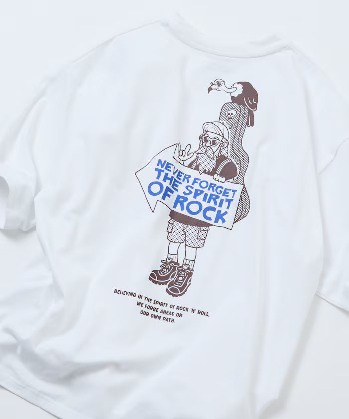 Limited Edition Big Silhouette Back Print T-Shirt CAMP MAN - White