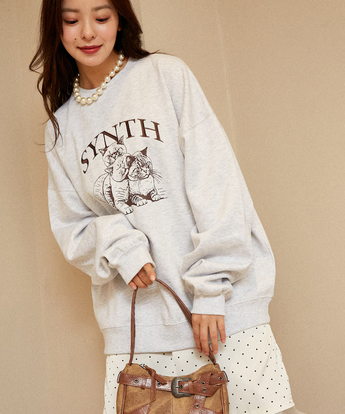 SYNTH Cat Fleece Lined Sweatshirt Limited Edition
