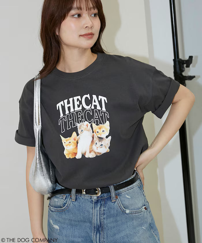 THE DOG / THE CAT Collegiate Style T-Shirt Limited Edition