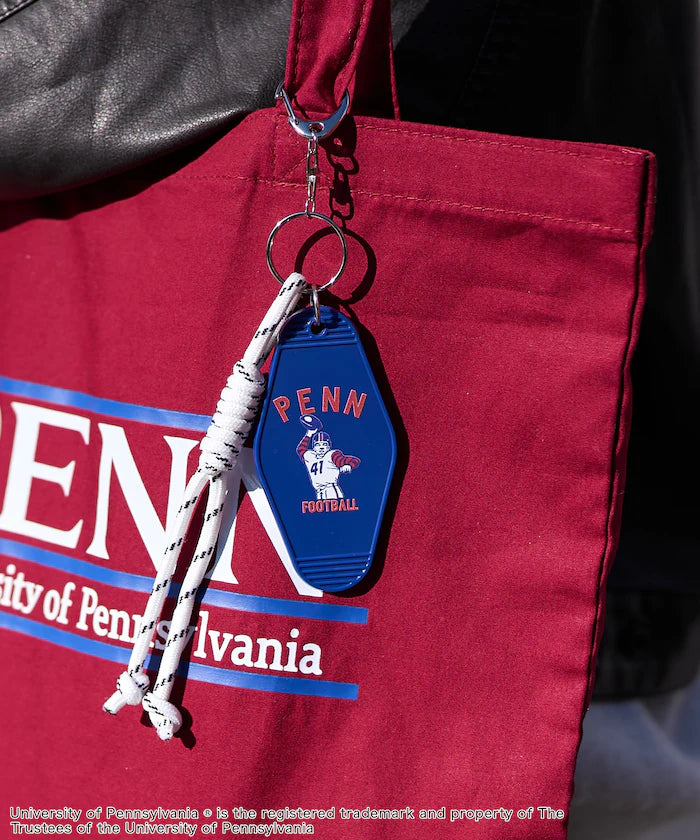 College Logo Tote Bag with Key Charm/A4 Size Tote Bag