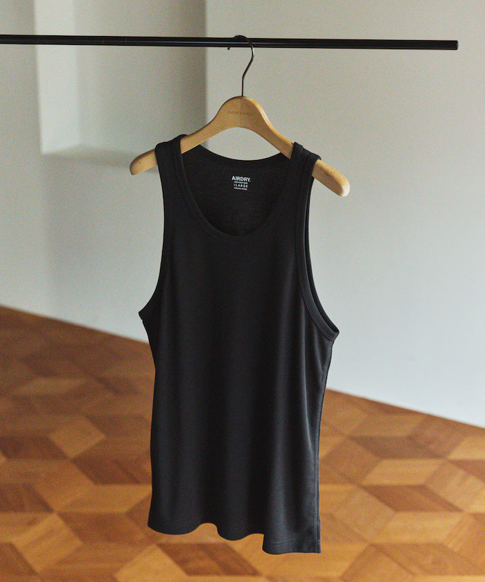 AIRDRY FUNCTIONAL High-Performance Material Ribbed Tank Top / Quick Drying / Heat Shielding