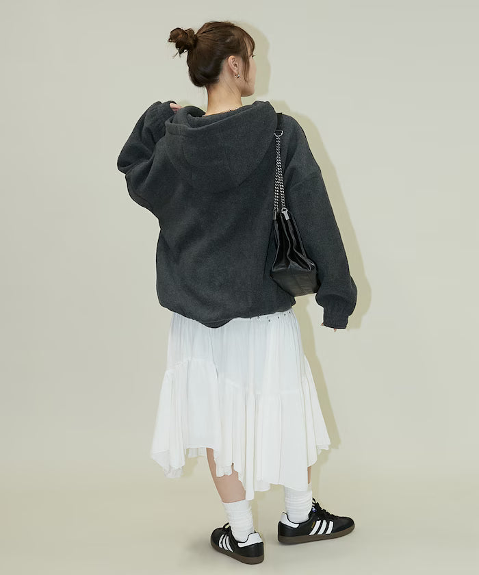 Studded Asymmetrical Tiered Skirt Limited Edition