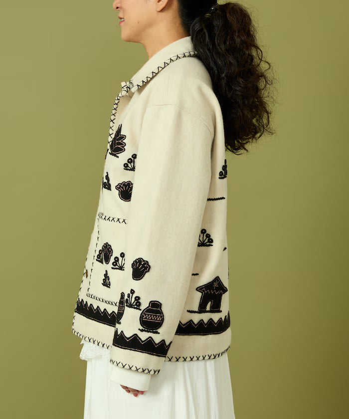 Indian Embroidery Wool Mexican Jacket