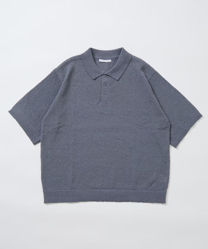 Dry Touch Boucle Yarn Knit Polo Shirt