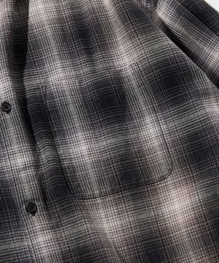 Relax Fit Relaxed Fit Bleached Ombre Check Flannel Shirt [Limited Edition]