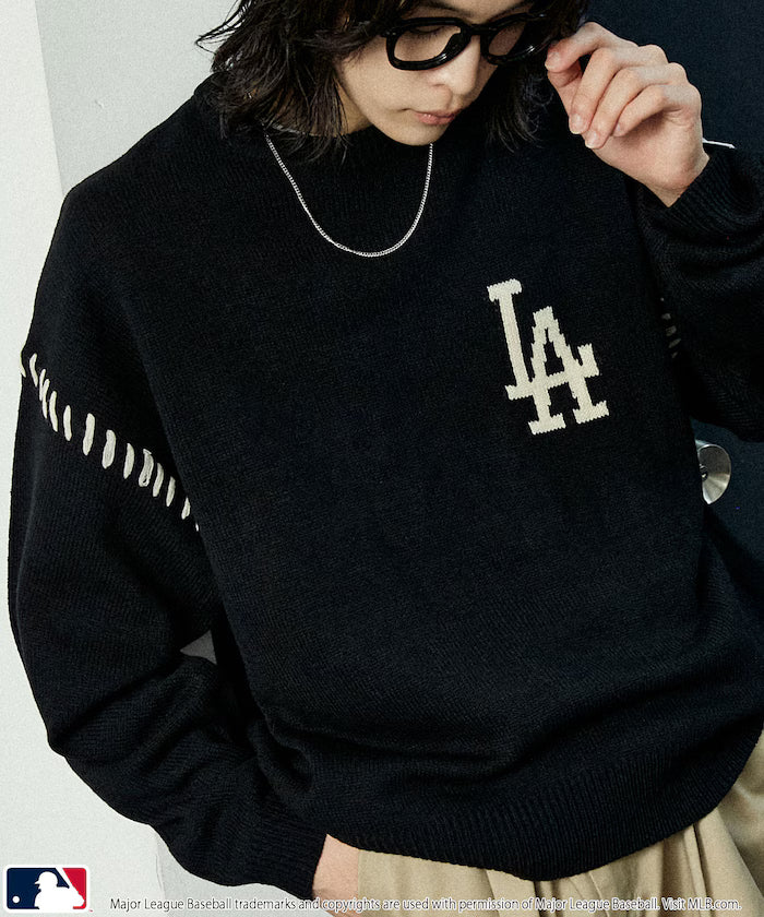 Custom Stitch Knit Pullover - Black