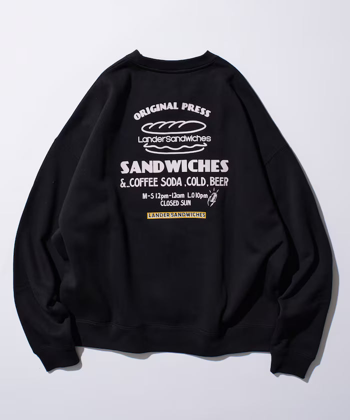 LANDER SANDWICHES×FREAK'S STORE/ Lander Limited Edition Big Silhouette Back Print Crewneck Sweat 【Limited Release】