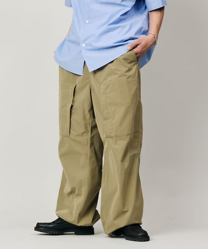 Quick Dry Fabric Wide Silhouette Poly Rip Cross Military Helicrew Pants/UV Cut/Quick Dry 【Limited Edition】