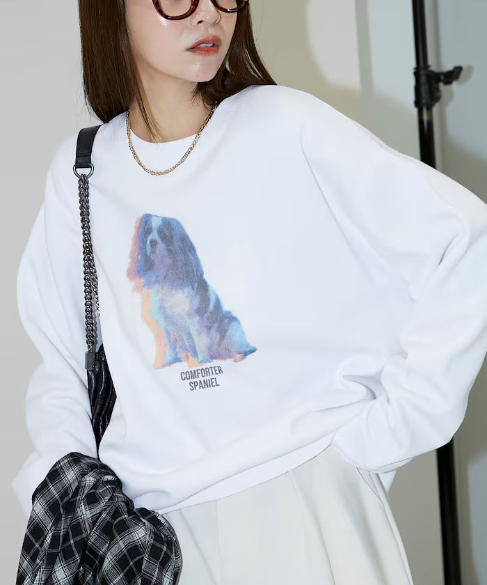 Dog Photo Print Fleece Lined Sweat Pullover Limited Edition