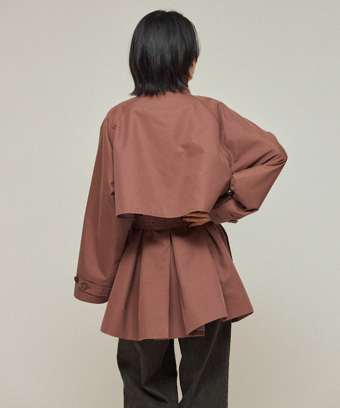 Mid-length T/C Chambray Trench Coat