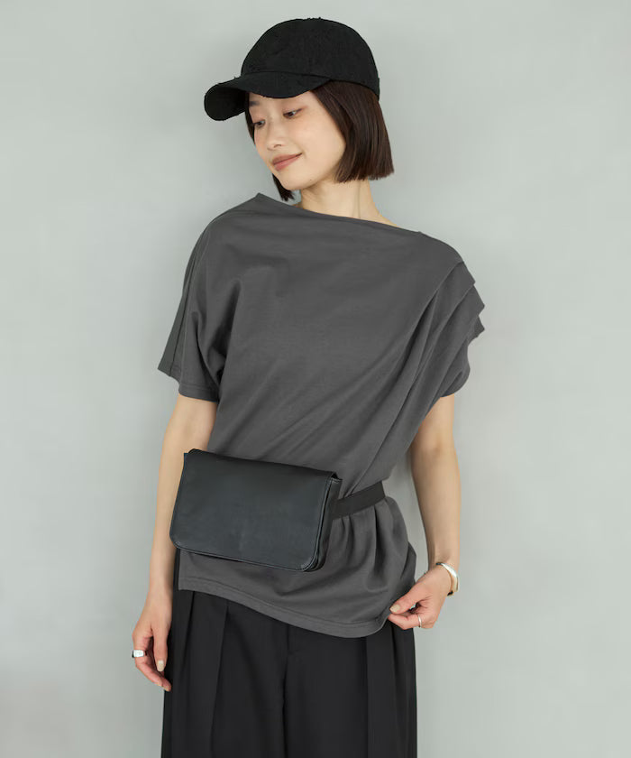 Organic Cotton Asymmetrical Draped Top