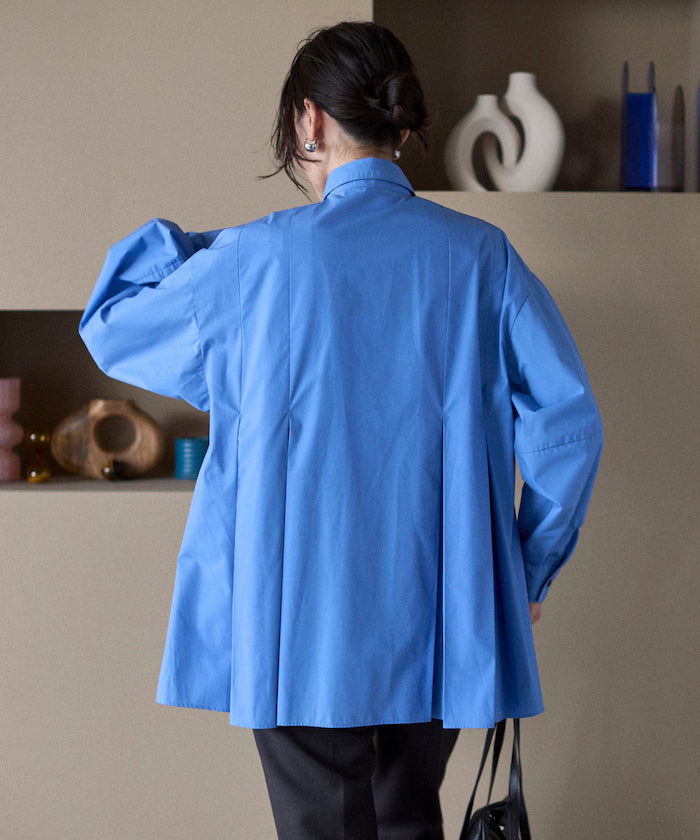 Box Stacked Balloon Sleeve Long Sleeve Shirt